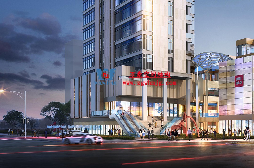 賦含夢幻色彩的商業街膜結構天幕，即將閃亮登場！