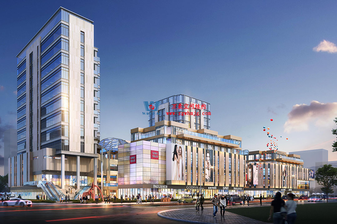 賦含夢幻色彩的商業街膜結構天幕，即將閃亮登場！