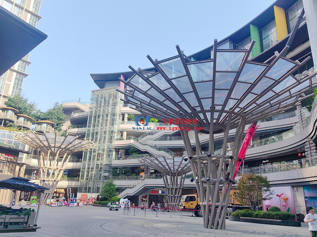 閃爍在建筑廣場之中的絢麗花朵—ETFE膜結構景觀小品