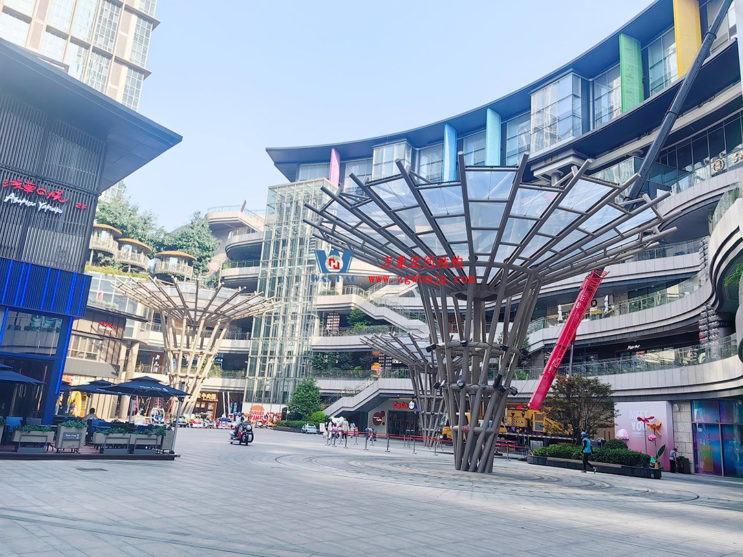 閃爍在建筑廣場之中的絢麗花朵—ETFE膜結構景觀小品